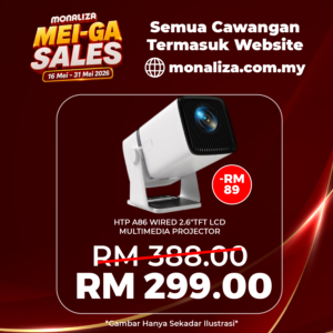 HTP A86 Wired 2.6” TFT LCD Multimedia Projector