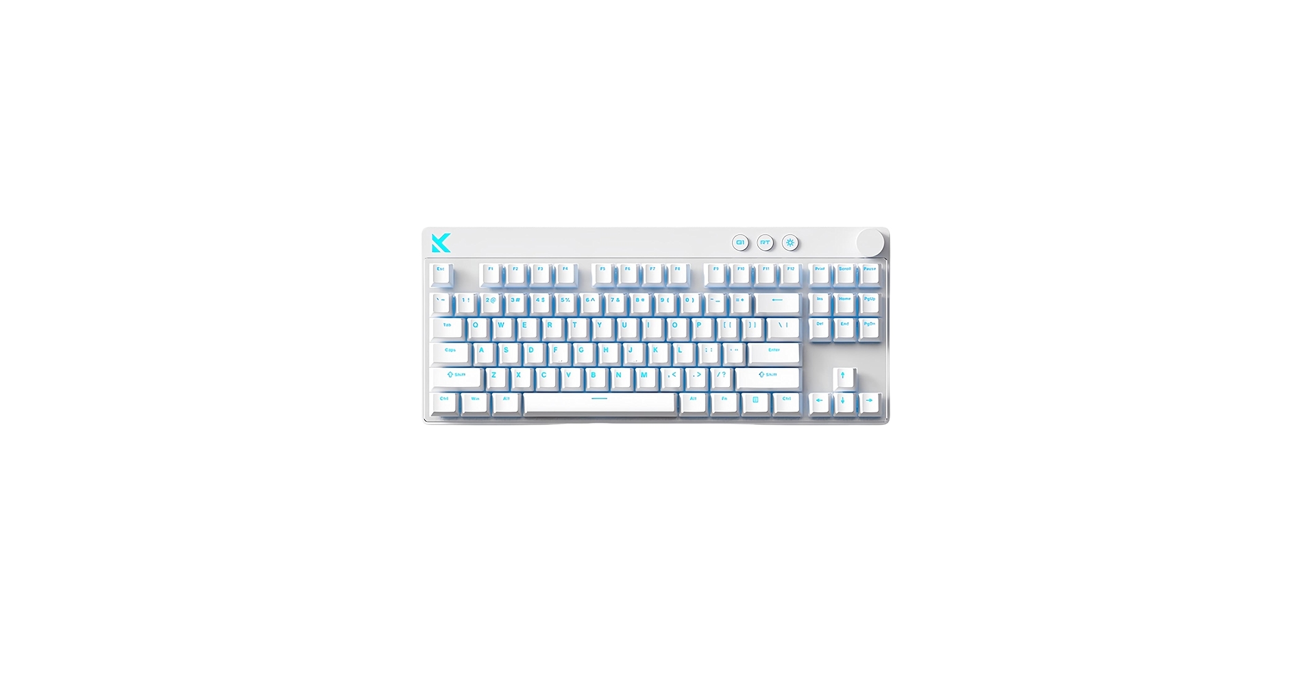 MCHOSE MIX87 Hall Effect Magnetic Switch Gaming Keyboard – White / Rose Red / Black - Image 2