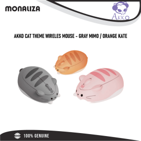 Akko Cat Theme Wireless Mouse – Gray Mimo / Pink Angie / Orange Kate