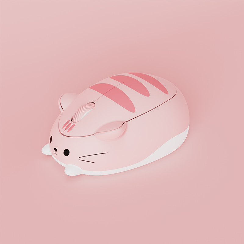 Akko Cat Theme Wireless Mouse – Gray Mimo / Pink Angie / Orange Kate - Image 9
