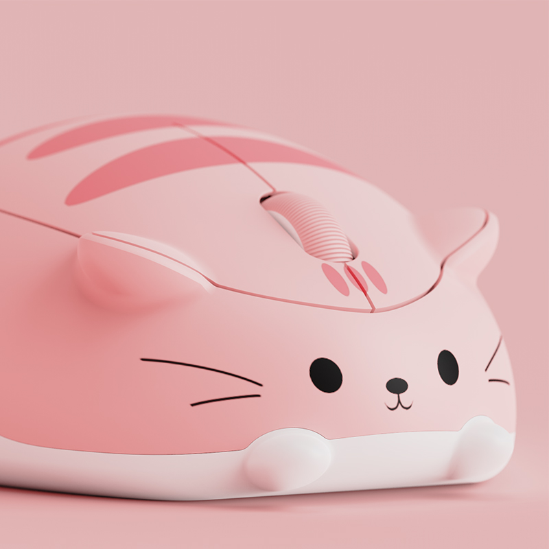 Akko Cat Theme Wireless Mouse – Gray Mimo / Pink Angie / Orange Kate - Image 10