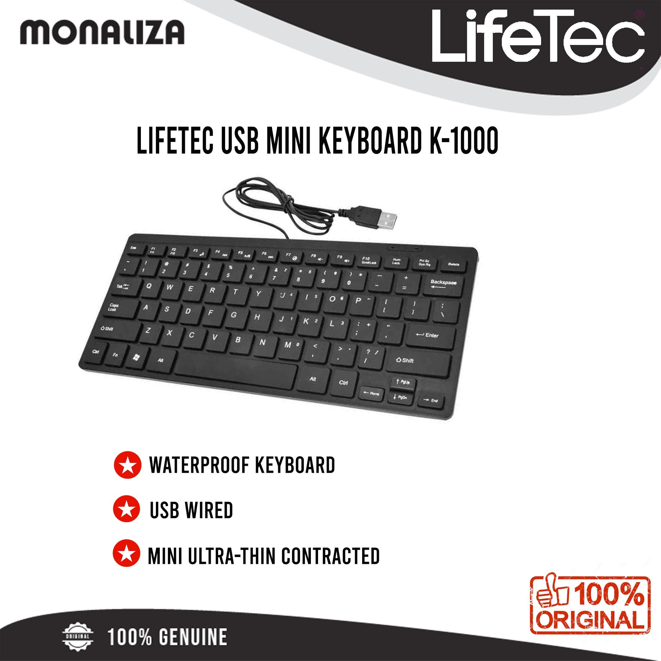 Lifetec USB Mini Keyboard K-1000 – Black