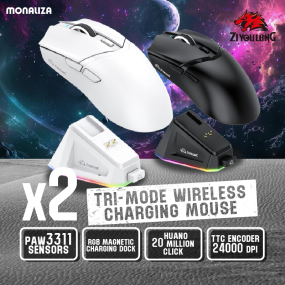X2 Wireless Mouse Lightweight Bluetooth Mouse Wireless/Wired BT/2.4G Three Mode Gaming Mouse - Image 4