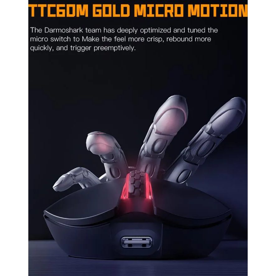 Darmoshark M3S Varun Wireless Gaming Mouse – Black / Pink / Purple / Red / White / Cyberyellow - Image 5