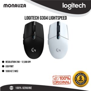 Logitech Gaming Mouse Wireless G304 Lightspeed – Black / White