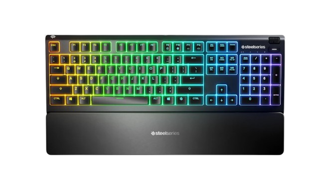 SteelSeries Apex 3 RGB IP32 Gaming Keyboard + Magnetic Wrist Rest Wired Keyboard - Image 2