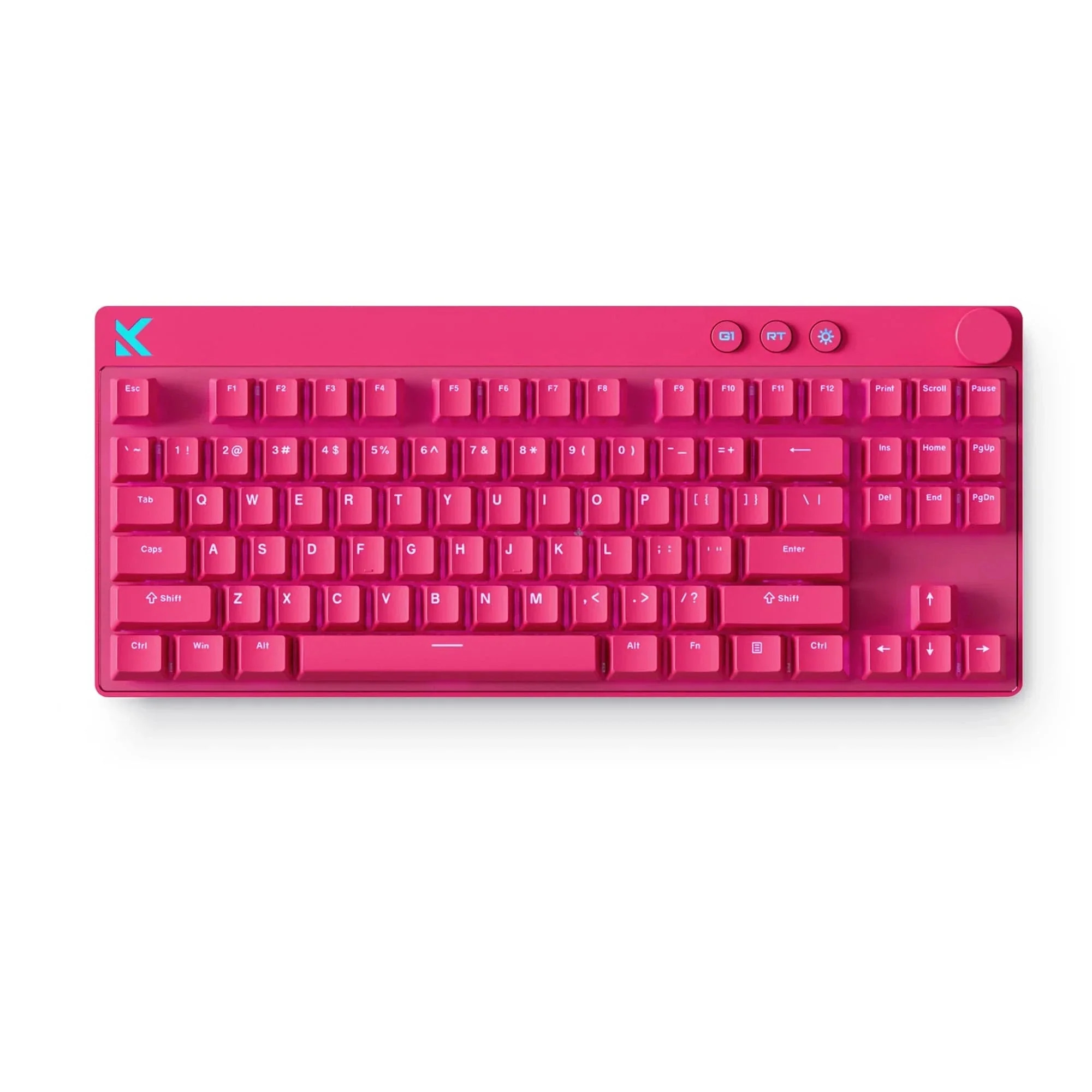MCHOSE MIX87 Hall Effect Magnetic Switch Gaming Keyboard – White / Rose Red / Black - Image 4