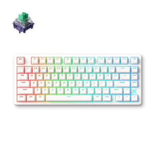MCHOSE Jet75 Hall Effect Magnetic Switch Keyboard – Black / White Topographic