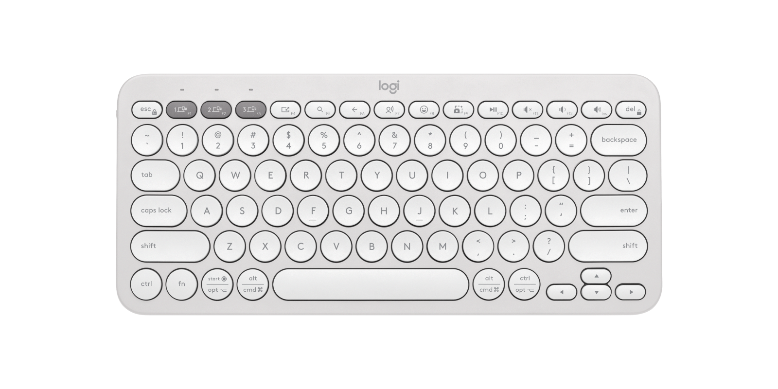 Logitech Pebble Keys 2 K380s Wireless Keyboard – Tonal White/Tonal Rose - Image 2