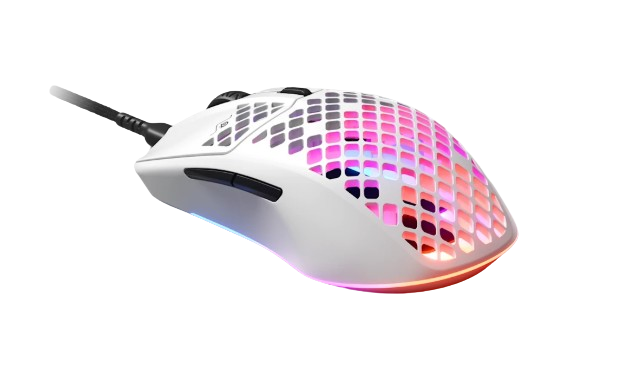 SteelSeries Aerox 3 Wired Snow White IP54 Ultra Lightweight Super-Fast Mouse - Image 2